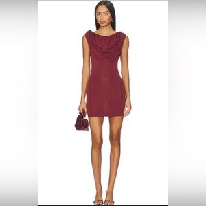 Aya Muse Burgundy Mini Dress